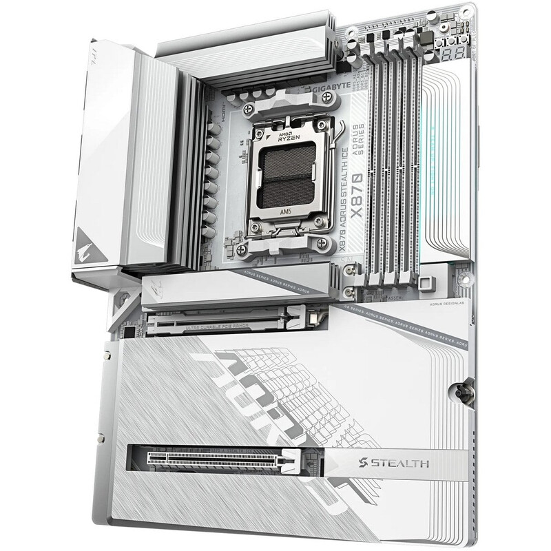Материнська плата Gigabyte X870 Aorus Stealth Ice Socket AM5