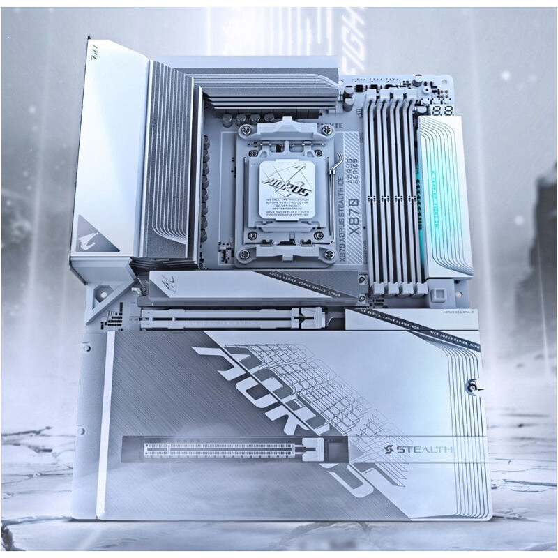 Материнська плата Gigabyte X870 Aorus Stealth Ice Socket AM5