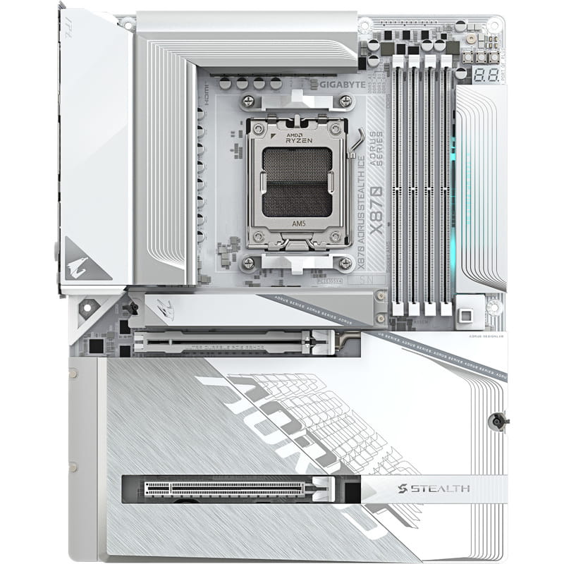 Материнська плата Gigabyte X870 Aorus Stealth Ice Socket AM5