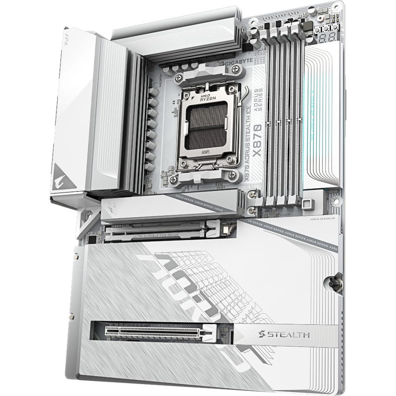 Материнська плата Gigabyte X870 Aorus Stealth Ice Socket AM5