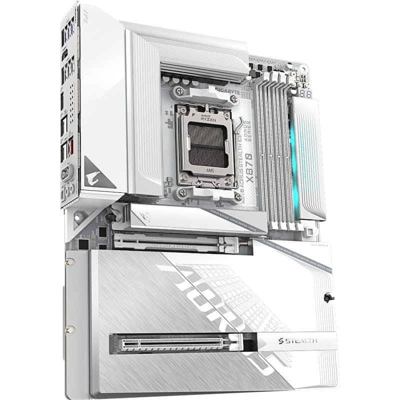 Материнська плата Gigabyte X870 Aorus Stealth Ice Socket AM5