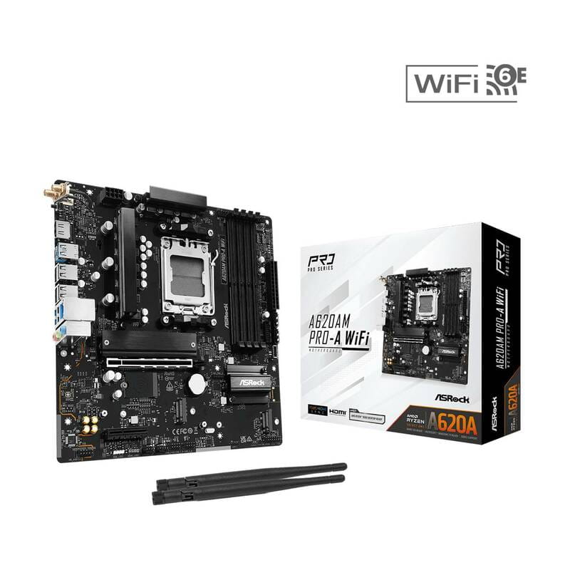 Материнская плата ASRock A620AM Pro-A WiFi Socket AM5