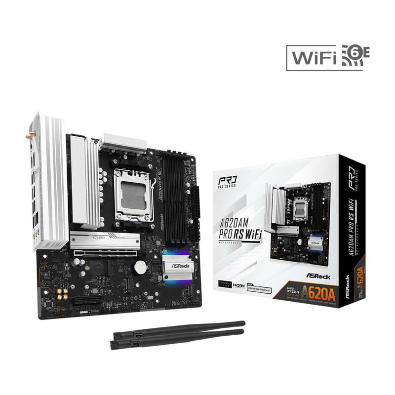 Материнская плата ASRock A620AM Pro RS WiFi Socket AM5