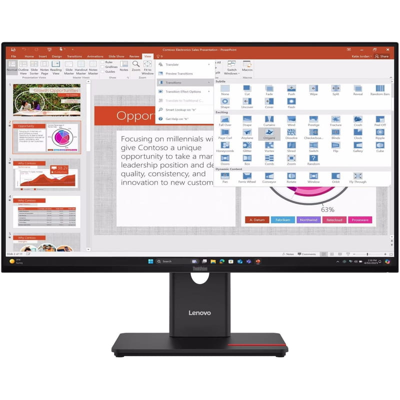 Монітор Lenovo 27" ThinkVision T27-40 (64A5MAT6UA) IPS Black 120Hz