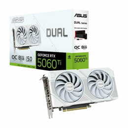 Видеокарта GF RTX 5060 Ti  8GB GDDR7 Dual OC White Asus (DUAL-RTX5060TI-O8G-WHITE)