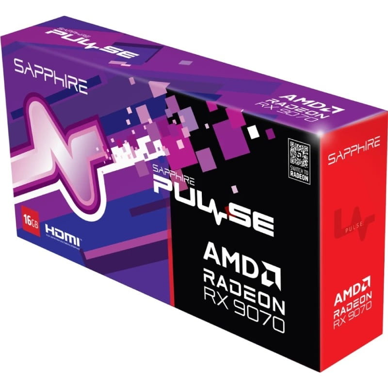 Відеокарта AMD Radeon RX 9070 16GB GDDR6 Pulse Gaming OC Sapphire (11349-03-20G)
