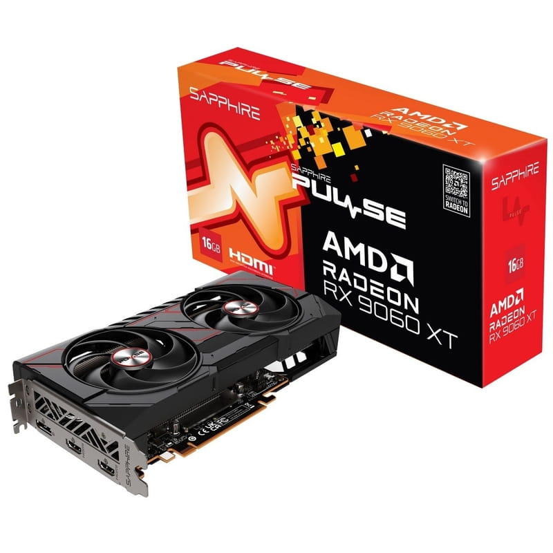 Відеокарта AMD Radeon RX 9060 XT 16GB GDDR6 Pulse Gaming OC Sapphire (11350-03-20G)