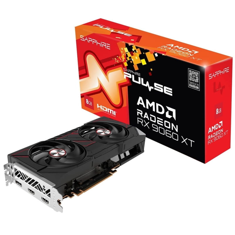 Відеокарта AMD Radeon RX 9060 XT 8GB GDDR6 Pulse Gaming OC Sapphire (11350-04-20G)