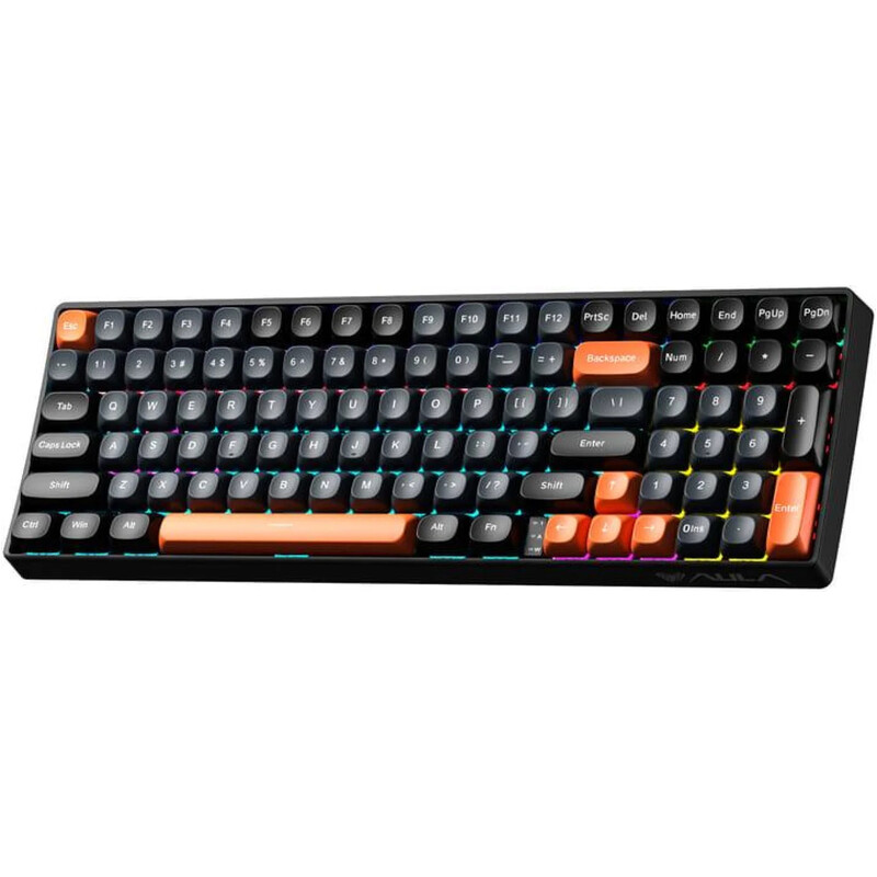 Клавиатура Aula S100 Wired keyboard Brown switch Black EN/UA (6948391203157)