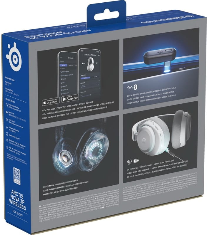 Bluetooth-гарнітура SteelSeries Arctis Nova 3P Wireless Multi Platform White (61687)