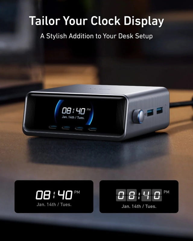 Сетевое зарядное устройство Anker GaNPrime 250W 4xUSB-C PD, 2xUSB-A Black (A2345341)