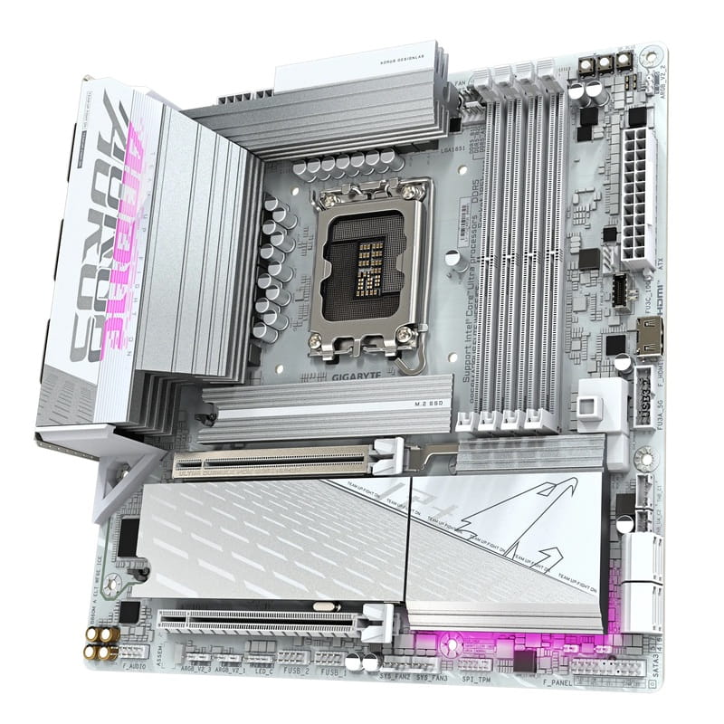 Материнська плата Gigabyte B860M Aorus Elite WiFi6E Ice Socket 1851
