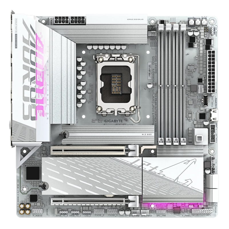 Материнська плата Gigabyte B860M Aorus Elite WiFi6E Ice Socket 1851
