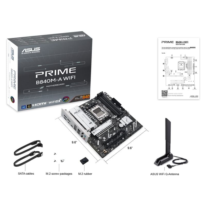 Материнська плата Asus Prime B840M-A WiFi Socket AM5