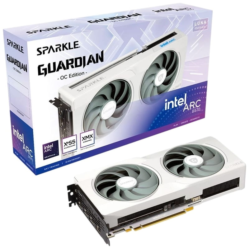 Видеокарта Intel Arc B570 10GB GDDR6 Guardian Luna OC Sparkle (SB570GW-10GOC)