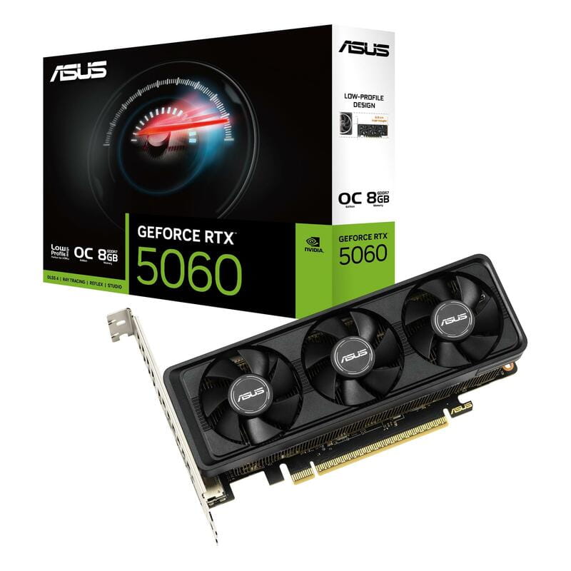Видеокарта GF RTX 5060 8GB GDDR7 Low Profile OC Asus (RTX5060-O8G-LP-BRK)
