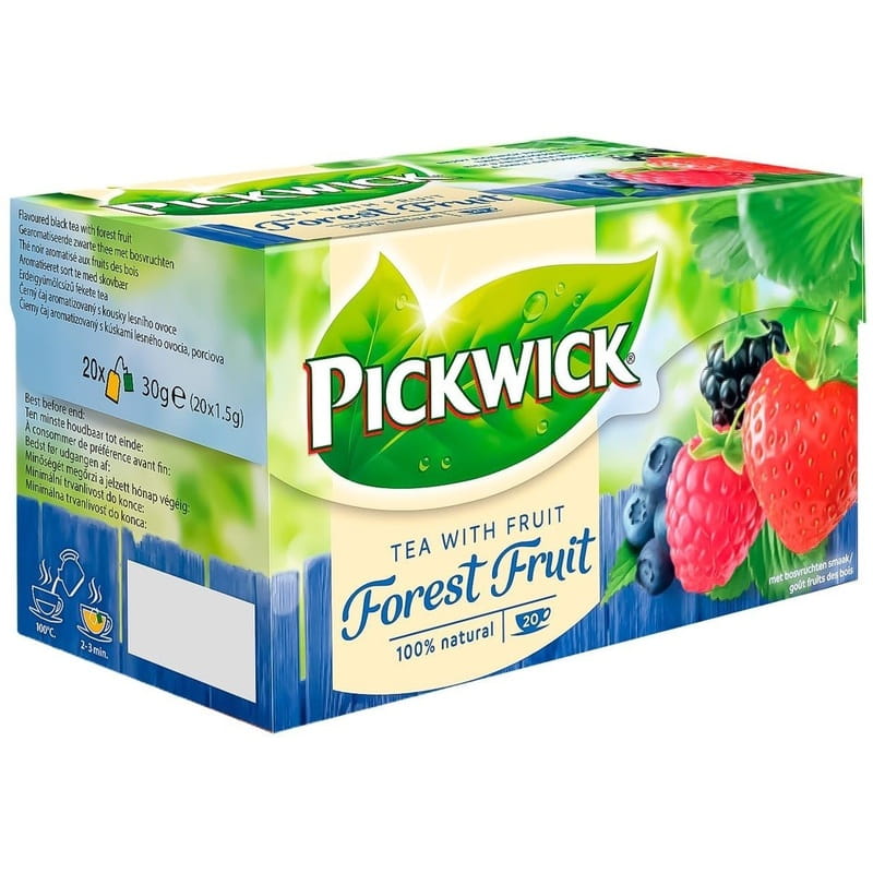 Чай черный пакетированный Pickwick ароматизированный с кусочками лесных ягод 20 х 1.5 г