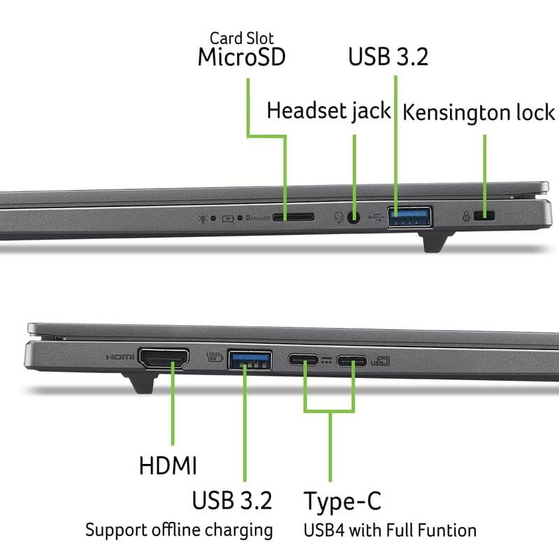 Ноутбук Acer Aspire 16 AI A16-61M-R4R4 (NX.JP0EU.002) Gray