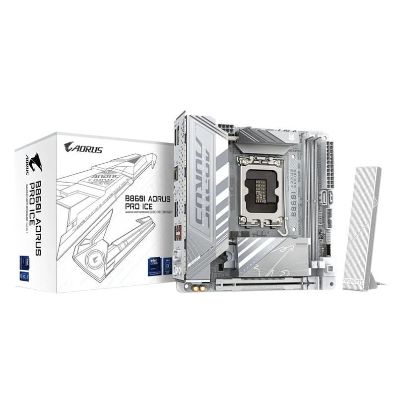 Материнська плата Gigabyte B860I Aorus Pro Ice Socket 1851