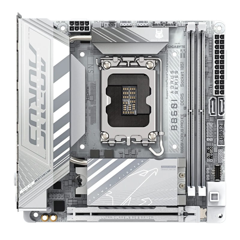 Материнська плата Gigabyte B860I Aorus Pro Ice Socket 1851