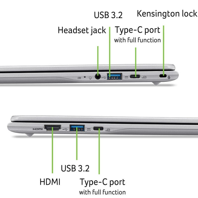 Ноутбук Acer Chromebook 315 CB315-6HT-39J0 (NX.JLYEU.001) Silver