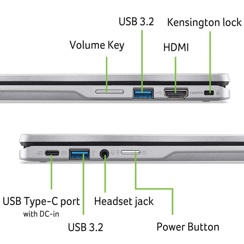 Ноутбук Acer Chromebook Spin 314 CP314-2HN-329V (NX.KYJEU.001) Silver