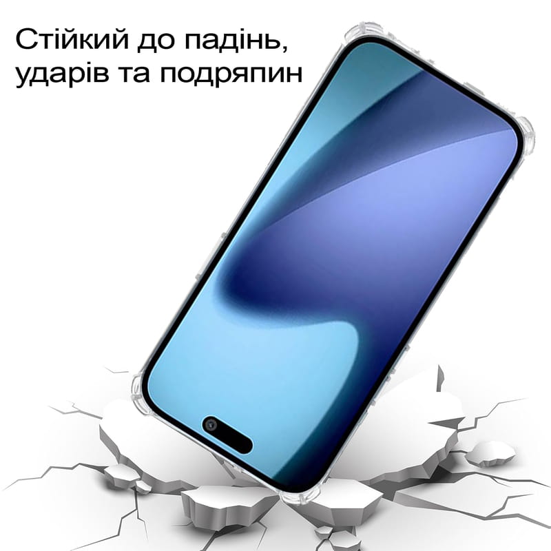 Чeхол-накладка BeCover Anti-Shock для Apple iPhone 17 Clear (713793)