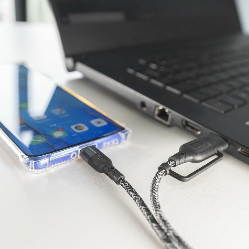 Кабель 4smarts 310 USB + USB Type-C - USB Type-C (M/M), 1.5 м, Black (4250774954856)