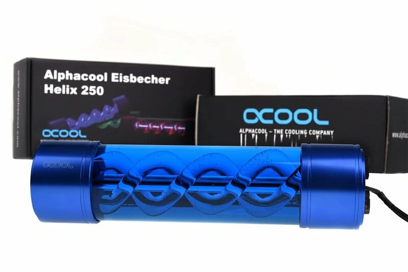 Резервуар для системы водяного охлаждения Alphacool Helix Blue 250мм (15304)