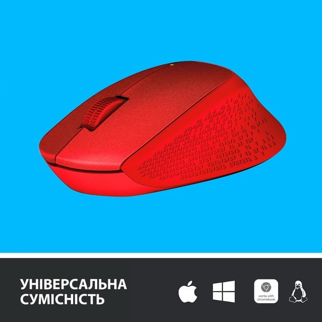 Мышь беспроводная Logitech M330 Silent Plus Red (910-004911)