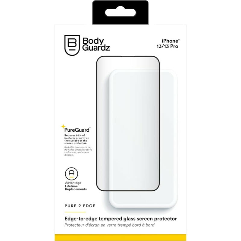Купити Захисне скло BodyGuardz Pure 2 Edge для Apple iPhone 13 / iPhone 13 Pro / iPhone 14 Black (SGGCM-APH61-9HG) Захисне скло BodyGuardz Pure 2 Edge для Apple iPhone 13 / iPhone 13 Pro / iPhone 14 Black (SGGCM-APH61-9HG)