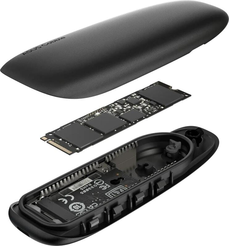 Зовнішня кишеня Asus Cobble ESD-A1A PCIe NVMe M.2 2230/2242/2260/2280 USB Type-C 3.2 Black (90DD02R0-M09000)
