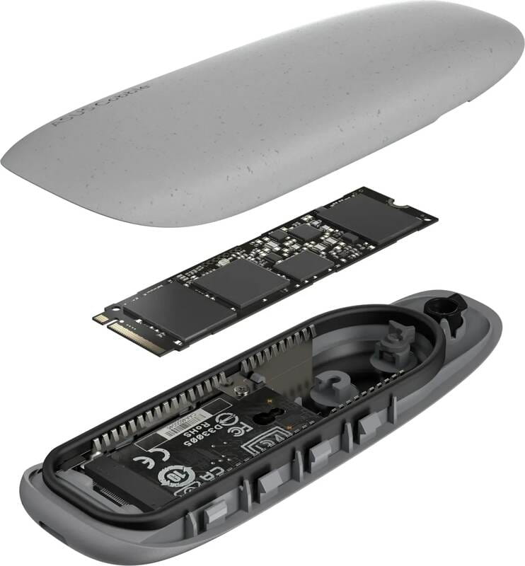 Зовнішня кишеня Asus Cobble ESD-A1A PCIe NVMe M.2 2230/2242/2260/2280 USB Type-C 3.2 Grey (90DD02R6-M09000)