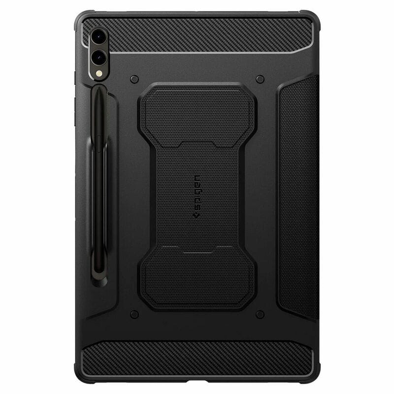 Чехол-книжка Spigen Rugged Armor Pro для Samsung Galaxy Tab S9+ 12.4 SM-X810/SM-X816 / Tab S10+ 12.4 SM-X820/SM-X826 Black (ACS06539)