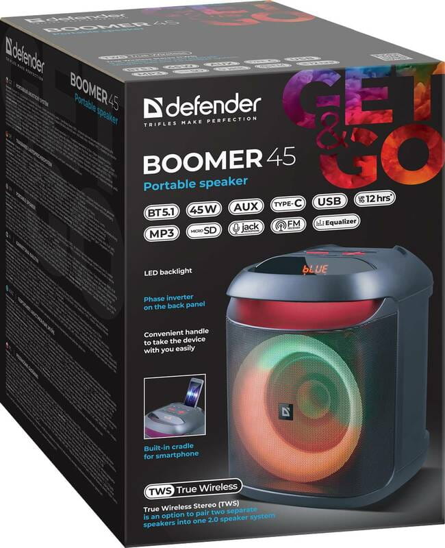 Акустична система Defender Beatbox 45 Black (65245)