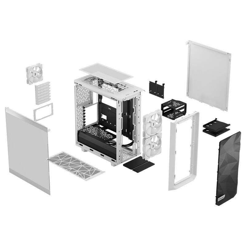 Корпус Fractal Design Meshify 2 Compact Lite White TG Clear Tint (FD-C-MEL2C-04)