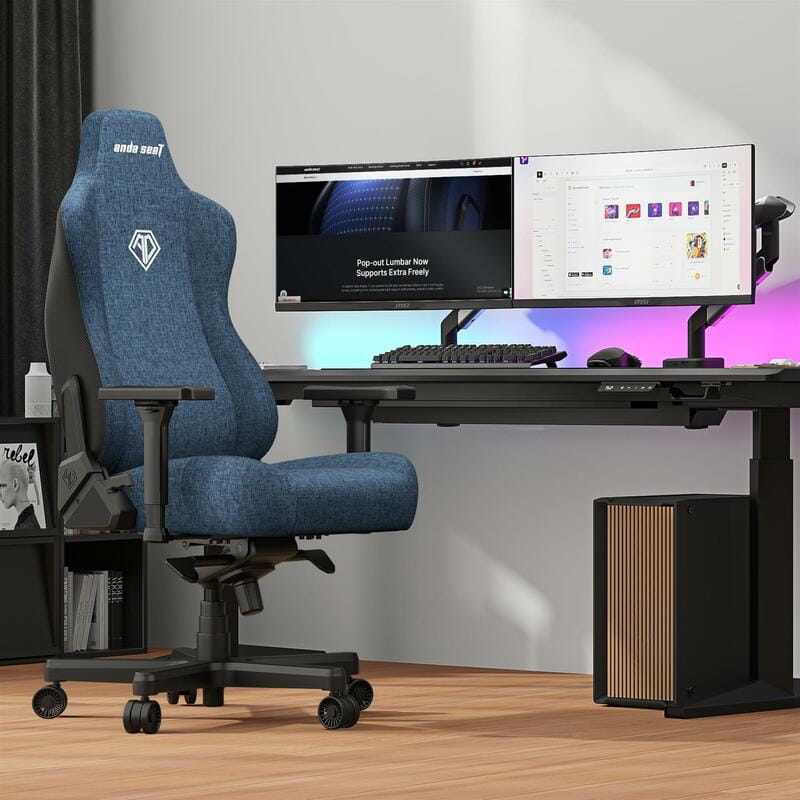 Крісло для геймерів Anda Seat Kaiser 3E XL Dark Blue Fabric (AD23YC-XL-09-S-CF-S01)