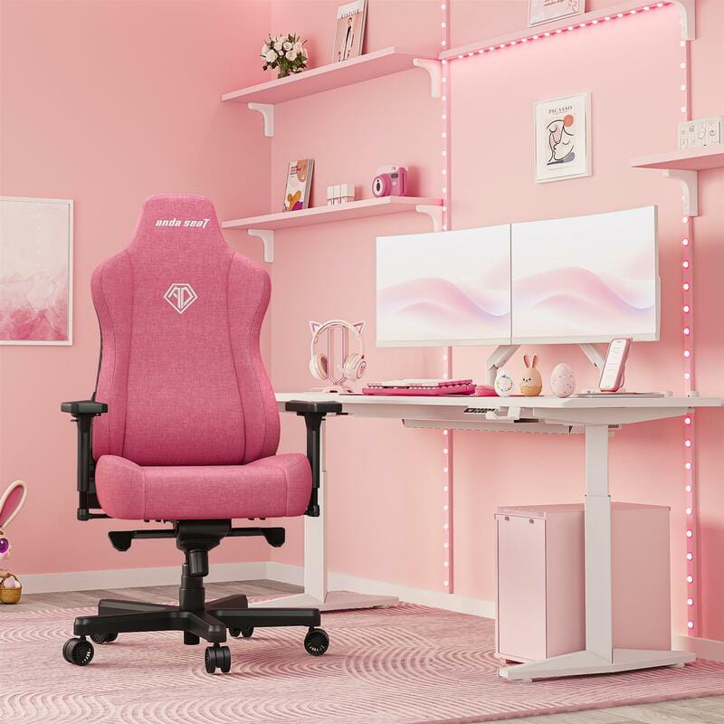 Крісло для геймерів Anda Seat Kaiser 3E XL Pink Fabric (AD23YC-XL-09-P-CF-P01)