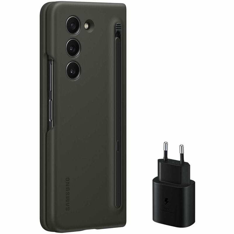 Чeхол-накладка Samsung Slim Cover with Pen & TA 25W для Samsung Galaxy Fold 5 SM-F946 Black (EF-OF94KKBEGWW)