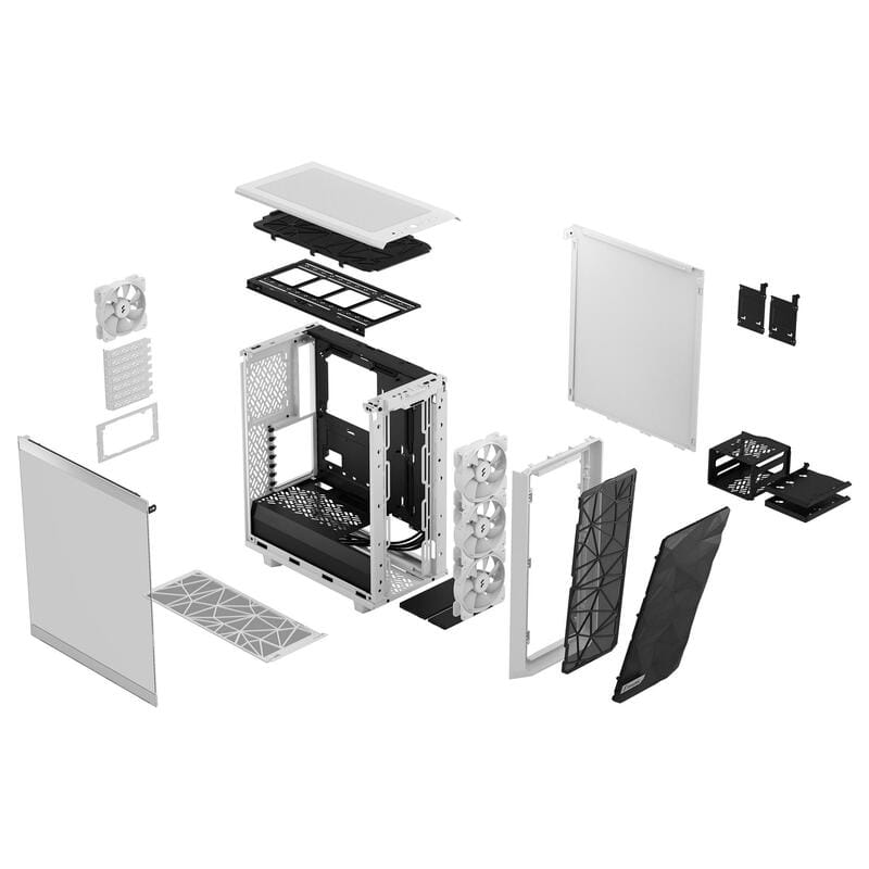 Корпус Fractal Design Meshify 2 Compact RGB White TG Clear Tint (FD-C-MES2C-08)