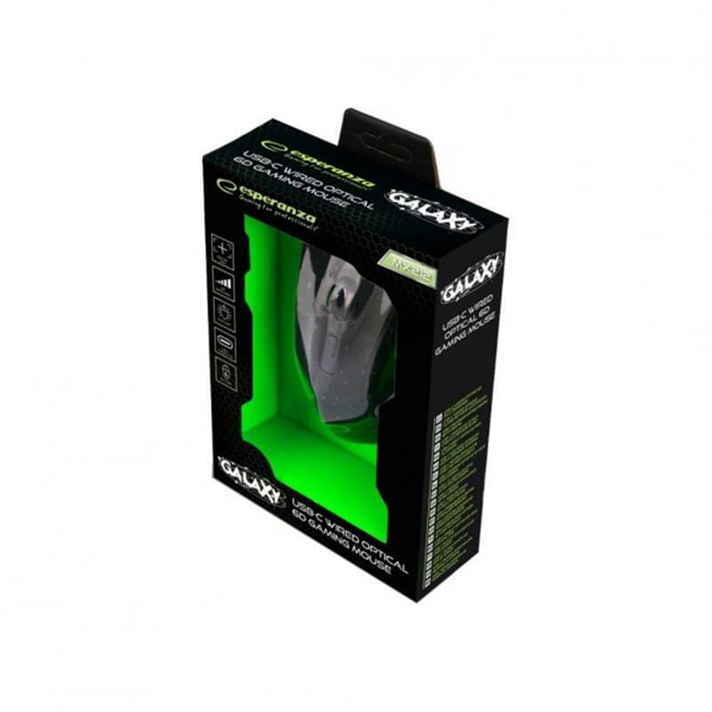 Мышь Esperanza MX212 Galaxy (EGM212) Black/Green USB