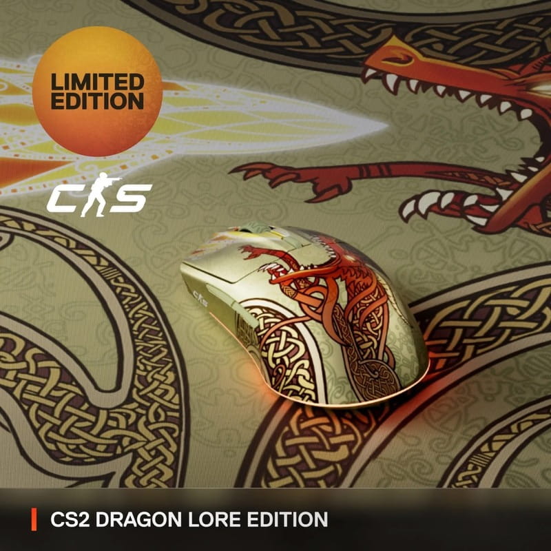 Мышь беспроводная SteelSeries CS2 Dragon Lore Edition (62614)