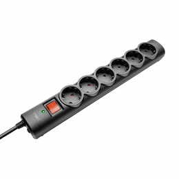Сетевой фильтр Trust Surge Guard, 6 Schuko, 1.8 м, Black (21059_TRUST)