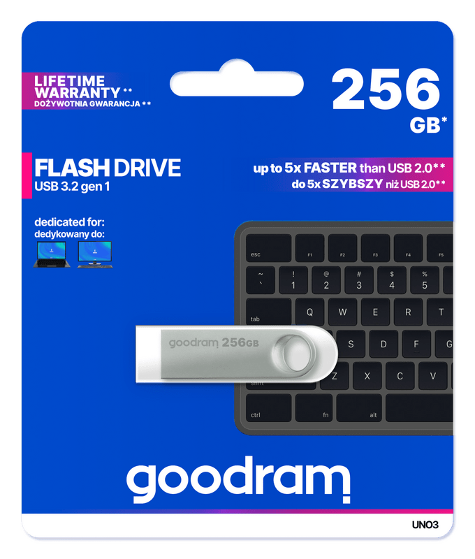 Флеш-накопитель USB3.2 256GB Goodram UNO3 (UNO3-2560S0R11)