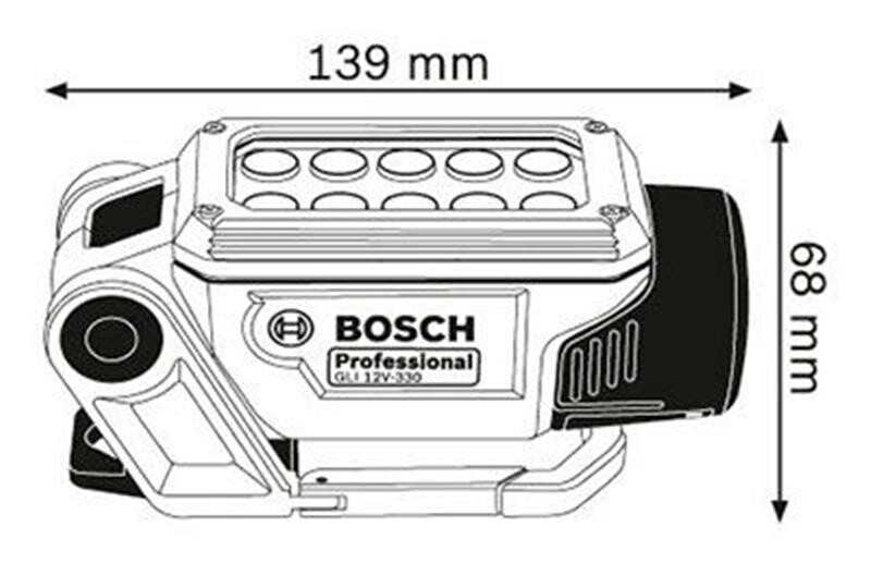 Фонарь инспекционный аккумуляторный  Bosch GLI 12V-Li Solo, без АКБ и З.У. (0.601.4A0.000)