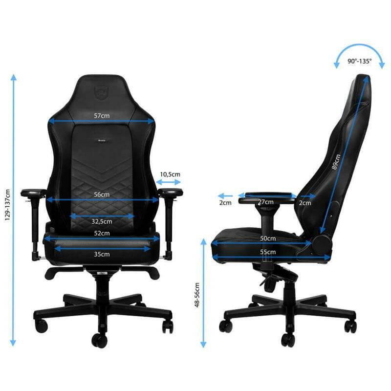 Крісло для геймерів Noblechairs Hero Black (NBL-HRO-PU-BLA)