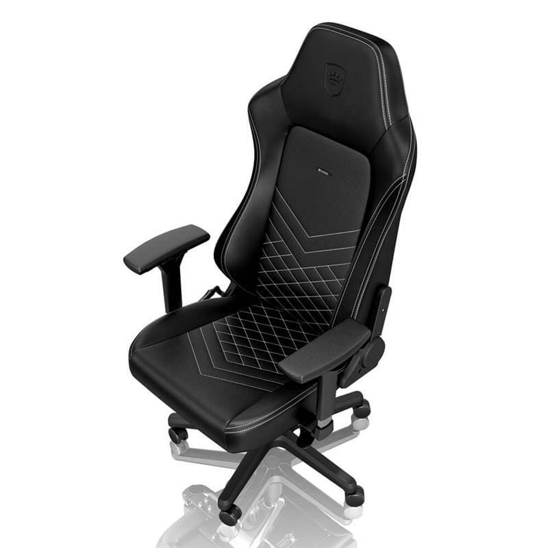 Крісло для геймерів Noblechairs Hero Black/Platinum White (NBL-HRO-PU-BPW)