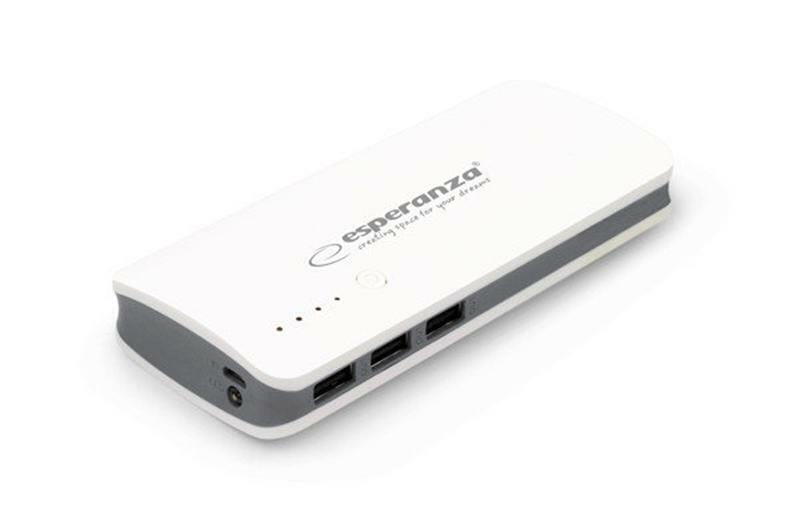 Универсальная мобильная батарея Esperanza 8000mAh White-Grey (EMP106WE)_