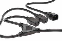 Кабель питания Digitus Splitter C14 - 2xC13, M/F, 1.7 м (AK-440400-017-S)