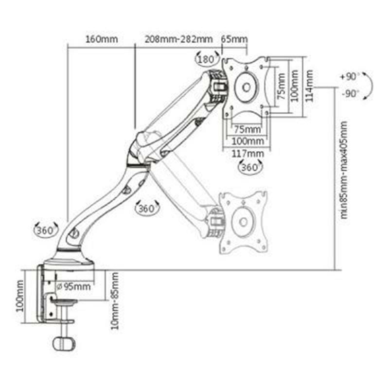 Кронштейн ITech MBSG-02F (для монитора)